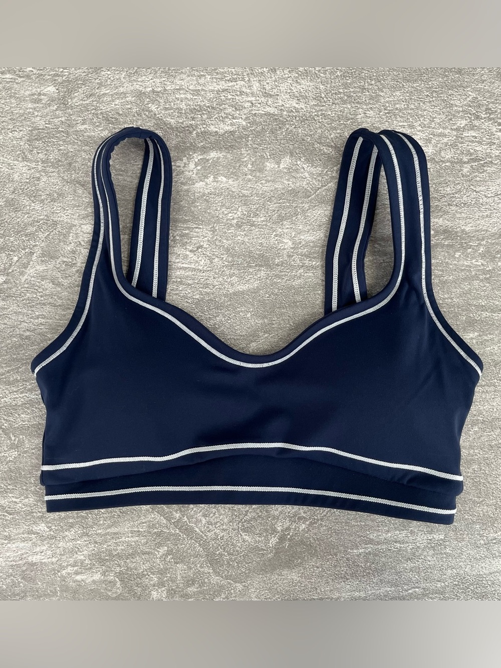 Berlook Navy Contrast-Trim Workout Set